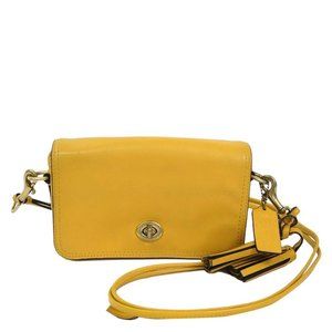 Coach Yellow Leather Legacy Penny Shoulder Bag